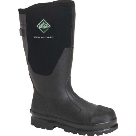 MUCKBOOT Women's Chore Steel Toe Tall Wide Calf black